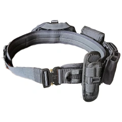 Multi-functional Camping and Everyday Use Security Duty Equipment Tactic Waist  Tactical Belt Duty Utility Waist Belts  Fashionable Modular Equipment Security Utility Tactical Belt with Components Pouches Bags Holster for Security Hunting
