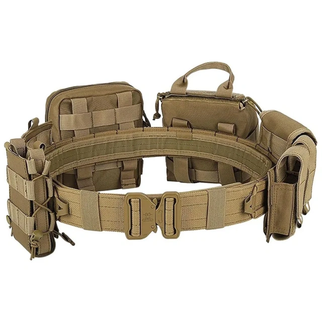 Detachable Utility Belt Adjustable Comfortable Heavy Duty Tactical Belt for Daily Commuting Hunting Simulated Training  Lightweight Outdoor Sports Gear Equipment wear-resistant Hunting Tactical Belt with Pouches sport enthusiasts tactic Waist Belt