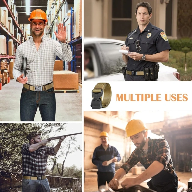 Tactical Multifunctional Wear-resistant Men Work Belt New Quick-Release Buckle Belt with Molle Pouch  Tactical Waist Bag Comfort Tactical Belt with Pouches Hunting Equipment Polyester Wallet Waterproof Outdoor Tactical Bag pack