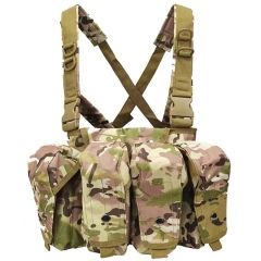 Hot Sale Multifunctional CAMO Vest for Training Lightweight Camouflage Tactical Chest Rig Vest Adjustable Training Chest Rig Customized Tactical Chest Rig Outdoor Camouflage Carrier Chest Rig Chest Rig Tactical Hunting Chest Rig Vest