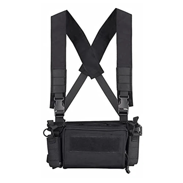 Good Quality Tactical Micro Chest Rig with Mag Pouch Tactical Hunting Vest Outdoor Chest Rig Tactical Vest Customized Tactical Chest Rig MOLLE Mag Pouch Radio GP Bag Camouflage Tactical Chest Rig Vest for Outdoor