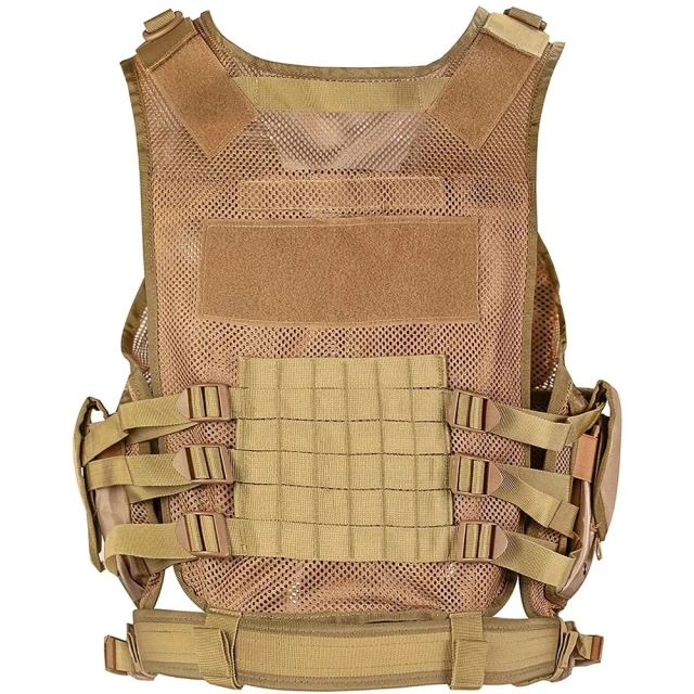 Adjustable 600D Encryption Polyester Camo Tactical Vest Outdoor Training Vest Lightweight Assault Vest for TrainingTraining Vest  Nylon Shooting Hunting Adjustable Training durable outdoors security Training vest