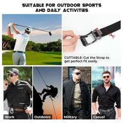 Training Durable Sports Fashionable Nylon Ratchet Belts Men Web Tactical Belt with Automatic Click Buckle Belt  Custom Pockets sport enthusiasts Modular Equipment Gear Hunting Waist Security Tactical Belt Durable Duty Utility Waist Belt