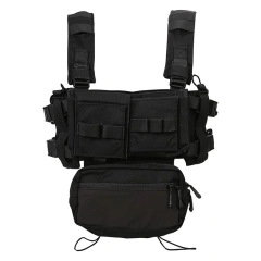 Customized Outdoor Molle System Tactical Chest Rig High Quality Hunting Tactical Vest Gear Chest Rig for Hunting Tactical Equipment Vest Lightweight Tactical Chest Rig Hunting Vest Tactics Molle Chest Rig with Mag Pouch