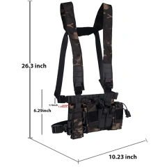 Top Selling Hunting Training Vest Men Hunting Training Chest Rigs Outdoors Breathable Tactical Vest for Training  Assault Back Panel Zip On and Fixing Training Panel Vest stab-proof sports equipment security vest