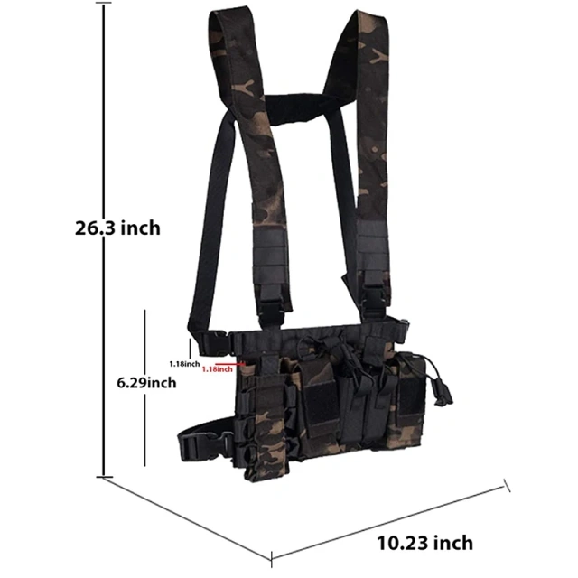 Top Selling Hunting Training Vest Men Hunting Training Chest Rigs Outdoors Breathable Tactical Vest for Training  Assault Back Panel Zip On and Fixing Training Panel Vest stab-proof sports equipment security vest