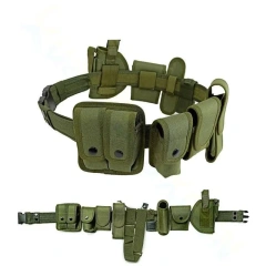 Premium Outdoor Tactical Belt Set Security Modular Equipment Multi-pockets Hip Pack Training Hunting Multifunctional Belt Bag  Fashionable Nylon multifunctional Ratchet Tactical Belt Men Casual stab-proof Sports Training Outside Tail Golf Belt
