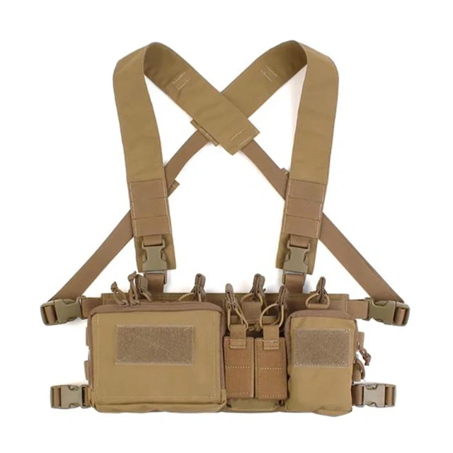 Customized Tactical Equipment Chest Rigs for Training Hunting Tactical Chest Rig Harness Heavy Duty Tactical Chest Rig Wholesale Outdoor Sports Tactical Gear Molle Vest Pouch Bag Tactical Carrier Chest Rig Camouflage Chest Rig