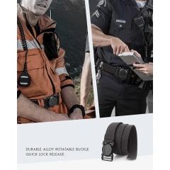 High Quality Men Fashionable Multifunctional Tactical Belt Wear-resistant Durable Stretch Nylon Web Tactical Belt  Durable Adjustable Tactical Waist Support Duty Utility Belts With Pouch Training multifunctional Duty Tactical Belt