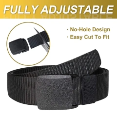 Outdoor Nylon Multifunctional Belts Men Tactical Belt Adjustable Slide Plastic Buckle Web Canvas Belt  Wholesale Sports Training Tactical Belt Durable Waterproof Men Adjustable Training Nylon Work Heavy Duty Belt