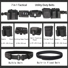 Adjustable Modular Equipment High Density Material Tactical Belts for Men Tactical Heavy Duty Belts Utility Belt with Pouches  Lightweight Outdoor Training Belt Suit Security Multi-function Tactical Belt Multi-purpose Waist Bag tactic Waist Belts