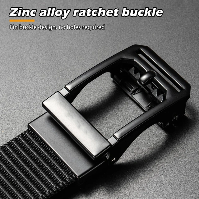 Training Durable Adjustable Men's Ratchet  Nylon Web Work Belt with Automatic Slide Buckle Tactical Belt  High density sport Material Modular Equipment System Security Tactical Duty Utility Belts Security Hunting Waist Belt