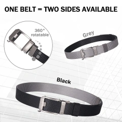 Wear-resistant Lightweight Reversible Ratchet Belt Nylon Web Tactical Work Belt with Automatic Slide Buckle  Adjustable Training Nylon Web Work Rigger Belts with Heavy Duty Quick Release Buckle Tactical Belt