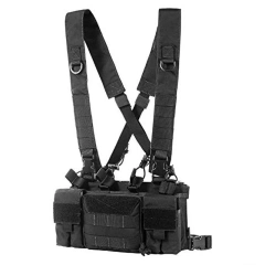 Training Equipment Tactical Vest Multi-function Tactical MOLLE Chest Rigs with Pouch Utility Tactical Vest Chest Rig Multifunctional Tactical Chest Rig Vests Adjustable Tactical Vest with Mag Pouches Tactical Chest Mini Rig for Outdoor