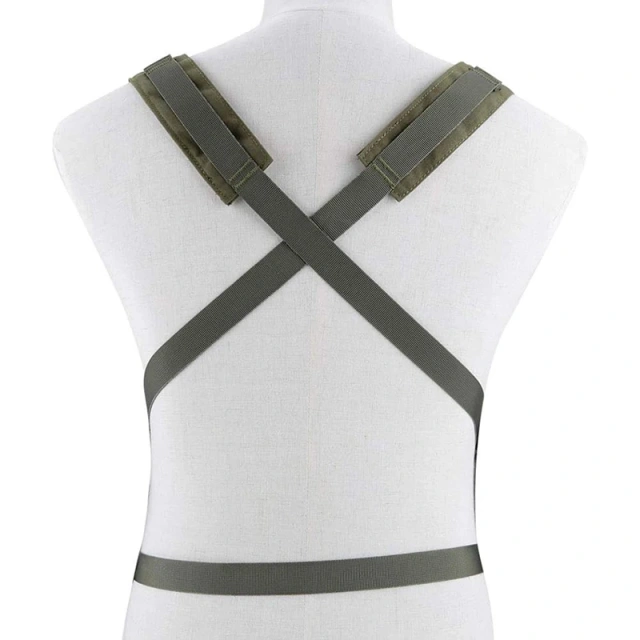 Factory Direct Sales Tactical Chest Vest Rig Adjustable Tactical Chest Rig with Mag Pouches Tactical Chest Rig Bag Customized High Quality Tactical Chest Vest Rig Tactical Vest with Multi-pockets Outdoor Training Hunting Vest