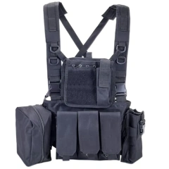 Hot Selling Tactical Vest Outdoor Adjustable Tactical Chest Rig with Pouches Training Chest Rig for Hunting High Quality Camouflage Tactical Vest Chest Rig With Mag Pouch Multi-function Molle Tactical Chest Rig Vest