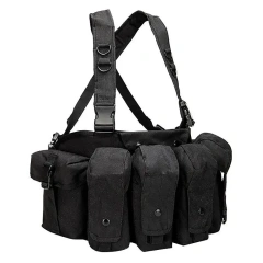 Training Equipment Hunting Chest Vest Tactical Vest MOLLE Chest Rig Quick Release Tactical Belly Chest Rig Training Equipment Tactical Vest Lightweight Tactical Chest Rig with Mag Pouch Tactical Vest Chest Rig for Training