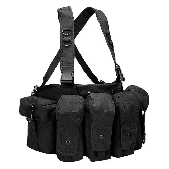 Training Equipment Hunting Chest Vest Tactical Vest MOLLE Chest Rig Quick Release Tactical Belly Chest Rig Training Equipment Tactical Vest Lightweight Tactical Chest Rig with Mag Pouch Tactical Vest Chest Rig for Training