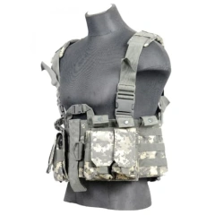 Customized Tactical Equipment Gear Hunting Vest Tactical Chest Harness MOLLE Rig Heavy Duty Tactical Chest Rig Vest Customized Tactical Equipment Gear Chest Rig Outdoor Tactical Camouflage Chest Rig High Quality Camo Tactical Vest Rig