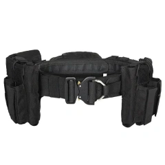 Premium Training Multifunctional Tactical Waist Belt Wear-resistant Duty Tactical Waist Equipment Outdoor Hunting Girdle Pouch  Wear-resistant Adjustable Men Rigger Nylon Web Work Belt with Quick Release Buckle Adjustable Tactical Belt