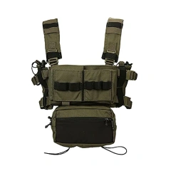 Best Selling Tactical Micro Chest Rig Tactical Modular Harness Vest Heavy Duty Camouflage Tactical Vest Chest Rig Tactical Belly Chest Rig Tactical Chest Harness Vest for Hunting Tactical Carry Chest Rig Harness