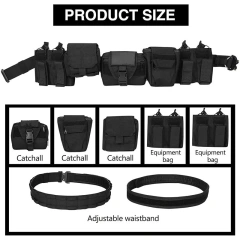 Wholesale Premium Durable Tactical Sport Enthusiasts Belt with Pouches High Density Security Duty Equipment Duty Belts  Breathable Training Adjustable Training durable Wear-resistant Fashionable Men's Nylon Ratchet Tactical Belts