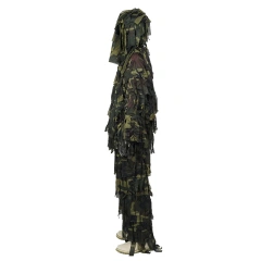 Lightweight Jungle Ghillie Suit for Outdoor Woodland Camo Suit Made of Mesh Fabric Outdoor Hunting Clothing Ghillie Suit Professional Outdoor Camouflage Clothing Hunting Mesh Suit for Outdoor Activities