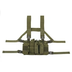Outdoor Tactical Gear Vest With Magazine Pouch Molle Tactical Training Chest Rig Vest Heavy Duty Tactical Vest Chest Rig Customized Tactical Gear Vest Pouch Outdoor Tactical Molle Rig Vest Good Quality Tactical Training Chest Rig