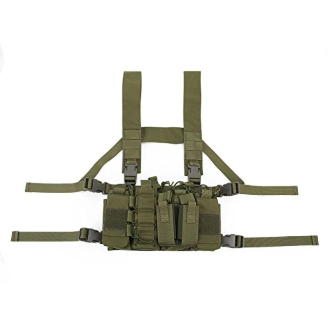 Outdoor Tactical Gear Vest With Magazine Pouch Molle Tactical Training Chest Rig Vest Heavy Duty Tactical Vest Chest Rig Customized Tactical Gear Vest Pouch Outdoor Tactical Molle Rig Vest Good Quality Tactical Training Chest Rig