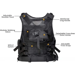 High Quality Encryption Polyester Tactical Gear Vest Adjustable Training Tactical Vest Lightweight Assault Vest  high-quality Durable Waterproof Training Chest Rig stab-proof Sports Training vest Assault Vest
