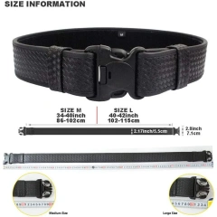 Premium Outdoor Tactical Duty Belts Kit Utility Belt Rig Modular Security Guard Equipment Utility Belt Modular Equipment  High Quality Pack Hiking Rigger Nylon Web Work Belt with Heavy Duty Quick Release Buckle Tactical Belt