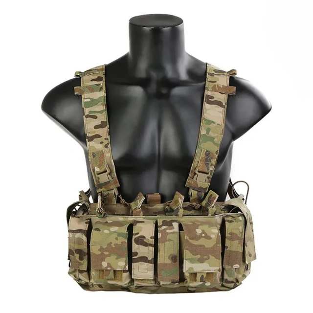 Universal Tactical Chest Rig with Magazine Pouch Mag Bag Tactical Training Harness Chest Rig Tactical Vest Molle Rig military Outdoor Tactical Vest Rig High Quality Hunting Chest Rig Vest Tactical Chest Rig Pack Pouch