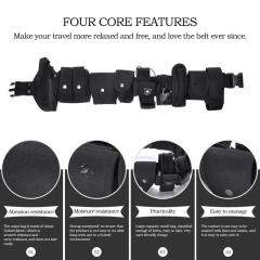 Detachable Tactical Belt Set Security Modular Equipment Multi-pockets Hip Pack for Hunting Multifunctional Tactical Nylon Belt  Durable Adjustable Training Wear-resistant Sports Reversible Ratchet Belt Nylon Web Tactical Work Belt