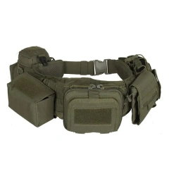 Camouflage Sport Enthusiasts Multi-function Tactical Training Girdle Tactical Waist Bag Hunting Pouch Tactic Waist Belt  Hot selling Braided multifunctional Wear-resistant Canvas Training durable Woven Elastic Stretch Tactical Belt