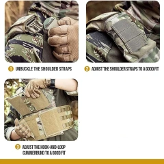 Customized Breathable Waterproof Tactical Vest Multifunctional Wear-Resistant Training Vest Outdoor Lightweight Training Vest  Men Training Vest and Quick Release Adapters for Training Vest Chest Rig Cummerbund Quick Disconnect Buckles
