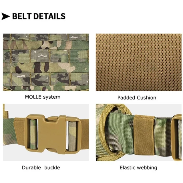 Wholesale Outdoor Work High-density Tactical Belt Duty Quick Release Adjustable  Utility Adjustable and Detachable Belt  Camping and Everyday Use Quick-release Buckle tactic Waist Belt high density Material Duty Utility Waist sport enthusiasts Belt