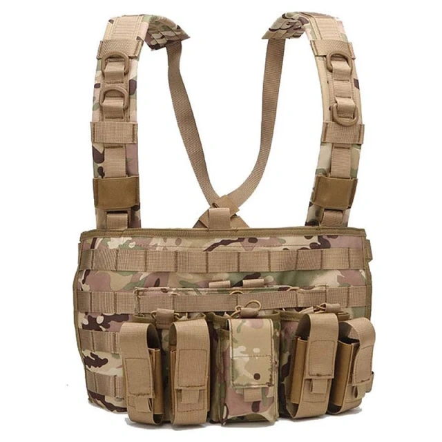 Customized Outdoor Tactical Gear Chest Rig Tactical Molle Vest Pouch Bag Carrier Camouflage Tactical Chest Rig Wholesale Outdoor Tactical Chest Rig Vest Bag MICRO Tactical Vest Chest Rig Top Quality Tactical Harness Chest Rig