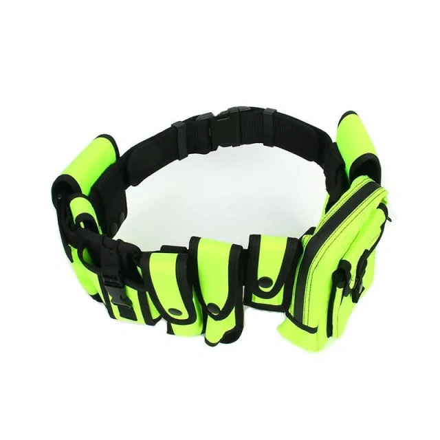 Camping Lightweight Practical Multifunctional Tactical Hunting Belt Security Duty Belt With Holster Flashlight Pouch Sets   Durable Waterproof Training Canvas Web Belt Metal Double Buckle Men Women Casual Cloth Tactical Belt