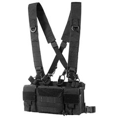 Tactical Equipment MOLLE Chest Rigs Good Quality Tactical Chest Rig with Pouch Utility Chest Rig for Tactical Quick Release Tactical Rig Vest Multifunctional Tactical Vest for Outdoor Multi-Pockets Tactical Chest Mini Rig