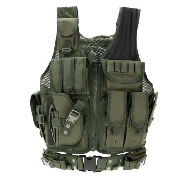 Customized Wholesale Durable Breathable Hunting Vest for Outdoor Tactical Vest Adjustable Assault Training Multifunctional Vest Children Training Vest Kids Breathable Security Guard Waistcoat Assault Training Protective Vest