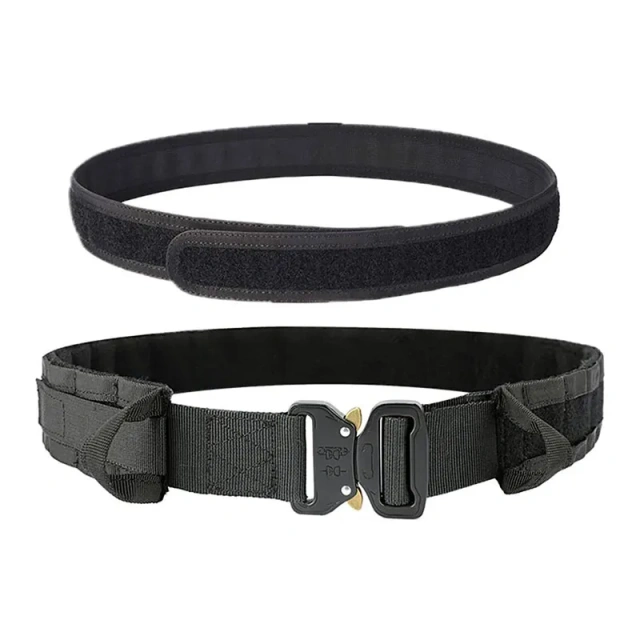 Practical High Density Material Tactical Belt Outdoor Multifunctional Detachable Adjustable Belt Set for Tactical  Wholesale Elastic Belts Men Stretch Canvas Belt Durable Plastic Buckle Work Travel Sports Trim Waist Canvas Belt