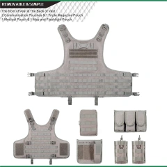 Wholesale Breathable Tactical Vest for Training Good Quality Assault Tactical Vest Outdoors Tactical Hunting Ves tQuick Release Assault Training Outdoor Vest for Men Wear-resistant Lightweight stab-proof Sports Training vest