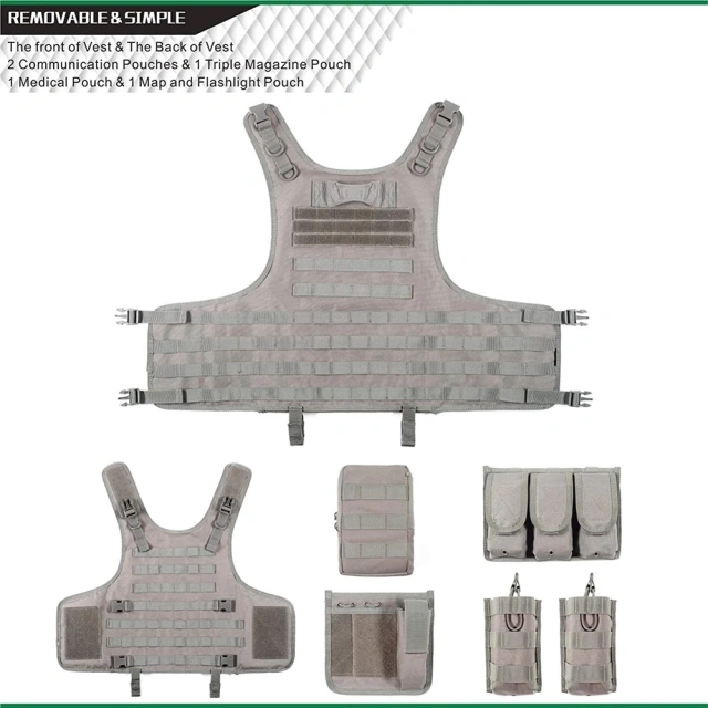 Wholesale Breathable Tactical Vest for Training Good Quality Assault Tactical Vest Outdoors Tactical Hunting Ves tQuick Release Assault Training Outdoor Vest for Men Wear-resistant Lightweight stab-proof Sports Training vest