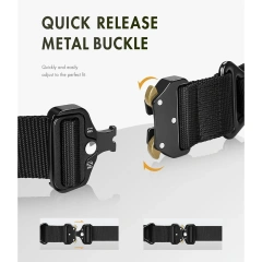 Adjustable Men's Tactical Waterproof Multifunctional Wear-resistant Rigger Belt Utility Web Nylon Novelty Work Belt  Outdoor Premium Adjustable Quick Release Tactical Security Duty Equipment Heavy Duty Belt Modular Equipment Waist Belt