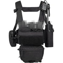 Tactical Gear Chest Rig Tactical Molle Micro Chest Rigs Adjustable Detachable Tactical Modular Vest with Mag Pouch Hot Selling Tactical Vest Outdoor Adjustable Tactical Chest Rig with Pouches Training Chest Rig for Hunting