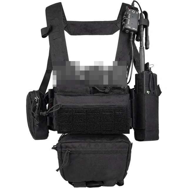 Tactical Gear Chest Rig Tactical Molle Micro Chest Rigs Adjustable Detachable Tactical Modular Vest with Mag Pouch Hot Selling Tactical Vest Outdoor Adjustable Tactical Chest Rig with Pouches Training Chest Rig for Hunting