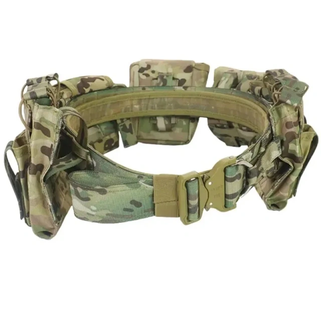 Adjustable Strap Outdoor Belt Set Multi Functional Combination Waist Seal Nylon Detachable and Adjustable Tactical Belt  Reversible Ratchet Belt Wear-resistant Lightweight Nylon Web Golf Tactical Belt with Automatic Slide Buckle