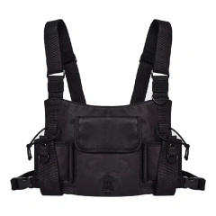 Tactical Accessories Vest Chest Rig for Outdoor Heavy Duty Tactical Vest Rig Bag Adjustable Tactical Chest Rig High Quality Tactical Vest Outdoor Tactical Chest Rig Vest Adjustable Tactical Chest Harness Rig with Pouches
