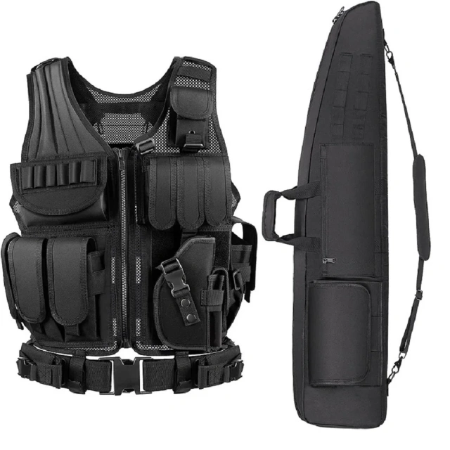 Wholesale Hunting Breathable Training Vest for Men Outdoor Training Vest High Quality Tactical Wear-resistant Training Vest high-quality stab-proof Sports Training vest stab-proof sports equipment Training Weight Vest