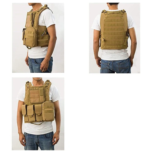 Customized Outdoors Breathable Training Tactical Vest Lightweight Hunting Vest Adjustable Assault Training Vest Training outdoors Breathable Paintball Vest outdoors sports equipment stab-proof Vest